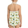 thumbnail image 5 of FOR U DESIGNS Breathable One Piece Halter Swimsuit Juniors Avocado Teen Kids Summer Beach Sport Swim Clothing Quick Dry Girls Backless Swimwear Size 9-10, 5 of 6