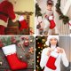 thumbnail image 3 of Xiao Hua Paquete de 6 medias navideñas de fieltro rojo para colgar en la chimenea, de 14,5 x 9,4 pulgadas, ideales para fiestas navideñas familiares., 3 of 4