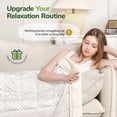 thumbnail image 5 of Sivio Weighted Blanket for Adults Twin Size, Minky Heavy Blanket with Glass Beads for Bed Sofa Chair, Soft Reversible for All Season, Machine Washable, 48"x72" 15lbs, White, 5 of 10