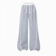 thumbnail image 4 of Gibobby Little Girls' Sweatpants Straight Wide Leg Kids Drawstring Casual Joggers 6t 7t 8t 9t 10t 12t Teen Loose Athletic Pants with Pockets Girls Wimnter Pants(4-5T,Grey), 4 of 6
