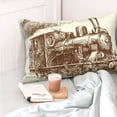 thumbnail image 4 of Fotbe Train Funda de Almohada Decorativa Estilo Occidental, Lujo en Algodón, Fundas para Almohadas King, Cojín Estampado para Decoración del Hogar-14"x20", 4 of 6