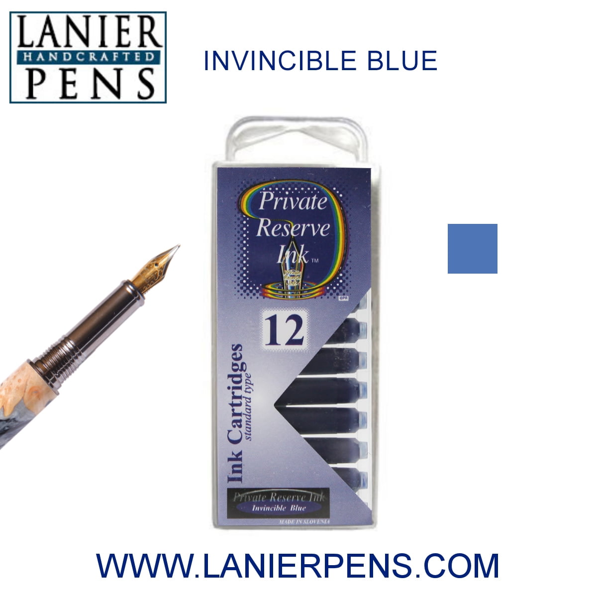 10 Pcs blue ink parker style standard 1.0mm ballpoint pen refills nib medium GR 