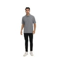 thumbnail image 6 of Zfeel Short Sleeve Collared Polo Shirt for Men, Stretchable Nylon-Spandex Polo, Charcoal, 4XL, 6 of 6