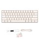 thumbnail image 1 of Teclado mecánico de 61 teclas, teclado portátil compacto para juegos 60% con retroiluminado con LED para Windows, PC, portátil, interruptor rojo de superficie blanca, 1 of 5