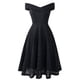 thumbnail image 2 of Moda mujer cuello en V sólido Vintage elegante Midi noche cremallera vestido sin mangas Fridja  hjkh5423, 2 of 7