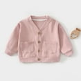 thumbnail image 2 of REDARER Boys Waffle Knit Pullover Sweater Soft Cotton Comfortable Casual Outerwear Toddler Fall Spring Top,Color:Light Pink,Size:4-5 Years, 2 of 3