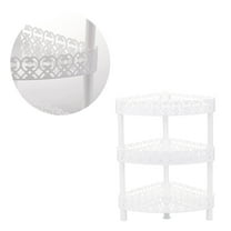 GOOHOCHY Layer Triangle Shelf Storage Rack 28.00X21.00X37.00CM White