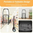 thumbnail image 3 of TEAFIRST Folding Shopping Cart, Utility Carts, Grocery Cart, Duty Lightweight Collapsible, Black, 3 of 9