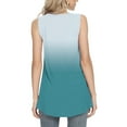 thumbnail image 6 of Summer Saving Wycnly Tank Top for Women Gradient Round Neck Sleeveless T Shirts Loose Flowy Pleated Swing Vest Tunic Blouse Light Blue L Up to 65% off, 6 of 6