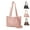 Pink, variant on BE SMART Waterproof Handbag Women's PU Vegan Leather Woven Tote Bag, Large Shoulder Bag Ladies Fashion Shopping Bags Female Satchel Casual Daypack for Business Work/College/Daily Use/Commuter, Pink