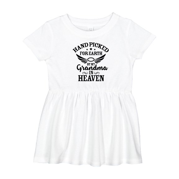 Inktastic Handpicked for Earth by My Grandma in Heaven Angel Wings Girls Baby Dress