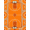 Orange Brown Cream, Pattern 2, variant on ODIKA Round Athletic Hoop Center Featuring Lines Football Blanket Border for Dorm Room, Small Living Apartment, Stain Resistant Low Profile
