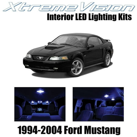 Mustang Interior - XtremeVision LED for Ford Mustang 1994-2004 (5 Pieces) Blue Premium Interior LED Kit Package + Installation Tool