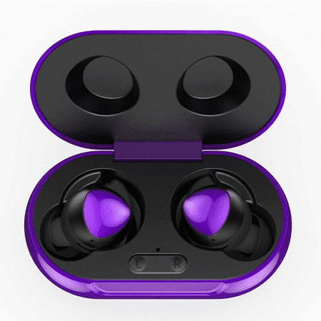 UrbanX Street Buds Plus True Bluetooth Wireless Earbuds For verykool s5030 Helix II With Active Noise Cancelling (Charging Case Included) Purple