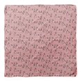 thumbnail image 4 of Bimba Pink Floral Love Text Pure Silk Printed Head Bandanas Summer Neck Wrap Scarf 40 x 40 Inches, 4 of 6