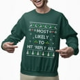 thumbnail image 2 of Funny Christmas Sweatshirt, Reply All Ugly Christmas Sweater, Office Xmas Sweater, 2 of 5