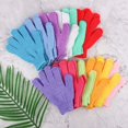 thumbnail image 4 of 12 PCS Double Sided Exfoliating Gloves Body Scrubber Scrubbing Glove Bath Mitts Scrubs for Shower, Body Spa Massage Dead Skin Cell Remover, 12 Colors, 4 of 5