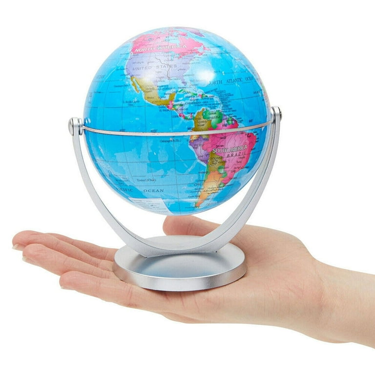 4.7'' WORLD GLOBE EARTH Map Rotating Geography Ocean 4.7'' WORLD GLOBE EARTH Map Rotating Geography Ocean