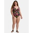 thumbnail image 3 of Time and Tru Women's and Women's Plus Plunge One Piece Swimsuit, Sizes XS-3X, 3 of 8