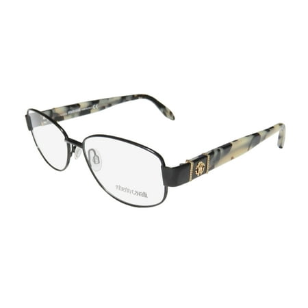 Roberto Cavalli Silver Lens New Roberto Cavalli Hao 699 Womens/Ladies Designer Full-Rim Black / Cream Tortoise Hip Designed In Italy Frame Demo Lenses 54-15-135 Eyeglasses/Spectacles ()