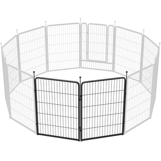 FXW Garden Fence 2 Panels 40in High Animal Barrier Decorative Metal