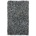 thumbnail image 2 of SAFAVIEH Rio Kynaston Solid Polyester Shag Area Rug, Black/Ivory, 5' x 8', 2 of 7