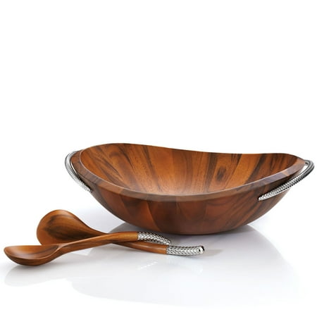 

Nambe Braid Salad Bowl with Servers