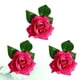 thumbnail image 4 of GOOHOCHY 3 horquillas de rosas hawaianas, broches de flores para fiestas, accesorio para hacer tú mismo, adorno para el cabello (rojo claro), 4 of 8