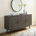 thumbnail image 2 of Crosley Lucas Wooden Mid-Century Modern Sideboard in Gray, 2 of 16