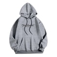thumbnail image 5 of MHFRRA Sudadera con Capucha y Estampado de Letras para Un Estilo Casual Elegante y Cómodo Sudadera Tipo Jersey para El Día A Día Gris claro, 5 of 5