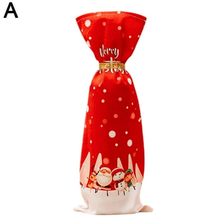 

Wine Bottle Bag Sets Christmas Decoration Supplies Red Wine Bottle G0D2