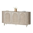 thumbnail image 2 of Zoko Sideboard Buffet Console, Arched Design Doors, 77 Inch White Wood, 2 of 3