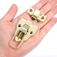 thumbnail image 4 of Pestillo de caja de metal pequeño, pestillo de hasp de pato vintage con agujero para candado y tornillo, dorado, paquete de 2, 4 of 6