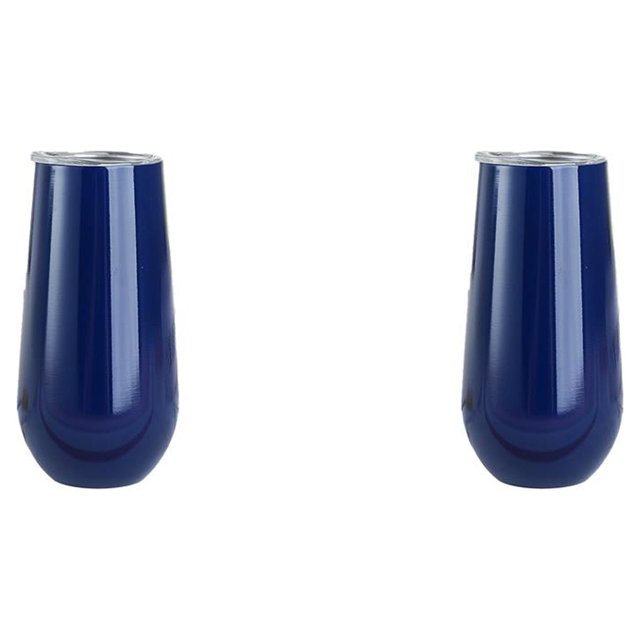sweethay Copas de cóctel, suministros para el hogar, flauta de champán de varios colores, vaso de vino para beber, azul oscuro brillante Azul oscuro brillante arpox.180ml 2Conjunto