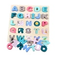 thumbnail image 2 of Wooden Chunky Puzzles Board, Montessori Blocks Puzzle, Preschool Learning Puzzle B, 2 of 9