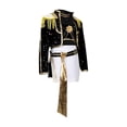 thumbnail image 5 of G'irl's Pop Singer Cosplay Costume, Pop Singer Sequin Anime Stage Performance Outfit, Fringe Jacket and Skirt Set for Halloween Party Fancy Dress Up, 5 of 8