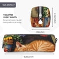 thumbnail image 3 of Honeii Sleeping Cat Flowers Pattern Pencil Case, Pencil Pouch, Pencil Case Small, Pencil Pouch Aesthetic, PVC Pencil Pouch, Pencil Bag, Makeup Pouch, 3 of 7