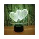thumbnail image 1 of Toystoory 7 cambio de color 3D holograma amor corazón lámpara USB acrílico luz para el hogar Kits de decoración para fiestas negro Toystoory HA025184-01, 1 of 6