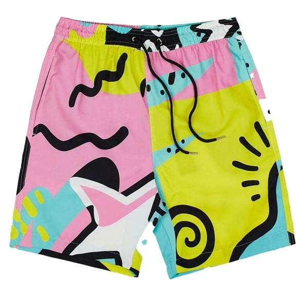 Reason Men Relax Swim Shorts (Pink yellow)