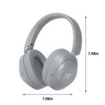 thumbnail image 3 of Oggfader Wireless Headphones Bluetooth Headset With Microphone Wireless Headset With Mic Bluetooth 5.3 Headset 10 Hrs Working Noise Cancelling Bluetooth Headset Gray, 3 of 9