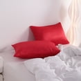 thumbnail image 6 of Kelnaro 2 Pack Red Satin Pillowcases Standard Size 20"x26" - Hidden Zipper Silky Smooth Soft Breathable Pillow Covers for Hair & Skin, 6 of 6