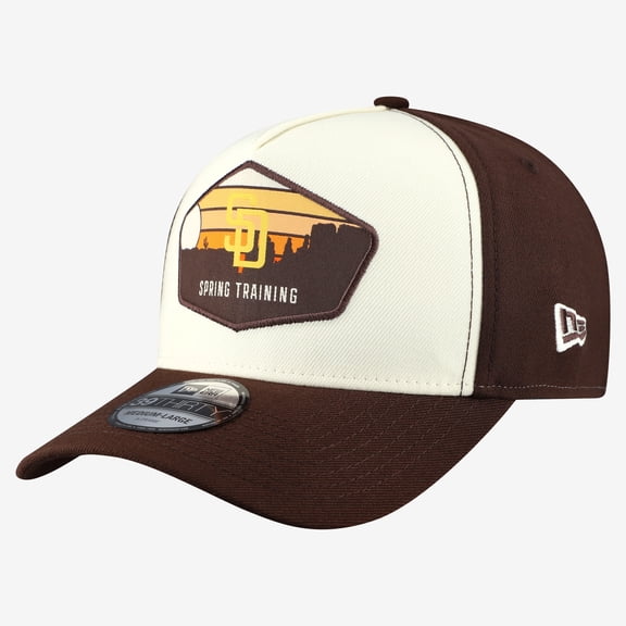 Men's New Era Stone San Diego Padres 2026 Spring Training Fan Pack Gradient 39THIRTY Flex Hat