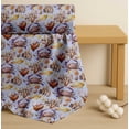 thumbnail image 4 of Soimoi Blue Cotton Cambric Fabric Crab,Shell & Coral Ocean Print Fabric by the Yard 56 Inch Wide, 4 of 7