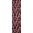 thumbnail image 5 of SAFAVIEH Ikat June Zigzag Southwestern Wool Area Rug, Dark Brown/Purple, 6' x 6' Square, 5 of 9