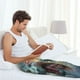 thumbnail image 5 of Balery White And Red Storm Dragon Pantalones de pijama para hombre, pijama ultraligero, pantalón de descanso-Medium, 5 of 6