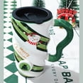 thumbnail image 4 of Hyknon Christmas Coffee Tumbler Threaded Ceramics Large Travel Coffee Mug with Lid Handle Holiday Water Cup Gift for Women Men, 4 of 5