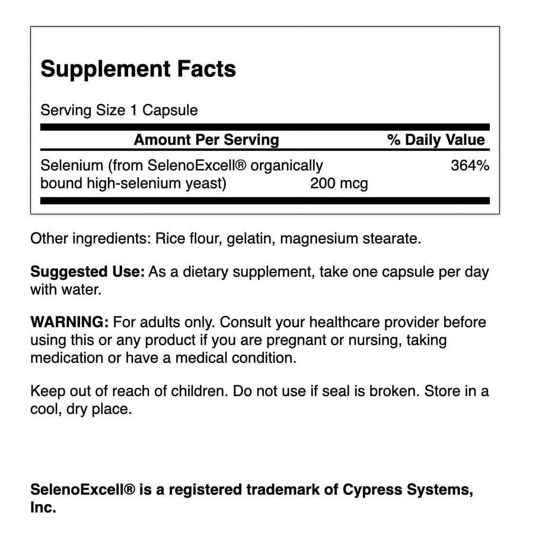 Swanson Selenoexcell Selenium 200 mcg 60 Capsules (2 Pack)