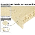 thumbnail image 3 of Legacy Decor Weave Design Fiber 4 Panel Room Divider, 68" Tall, Ivory Color, Freestanding, 3 of 5