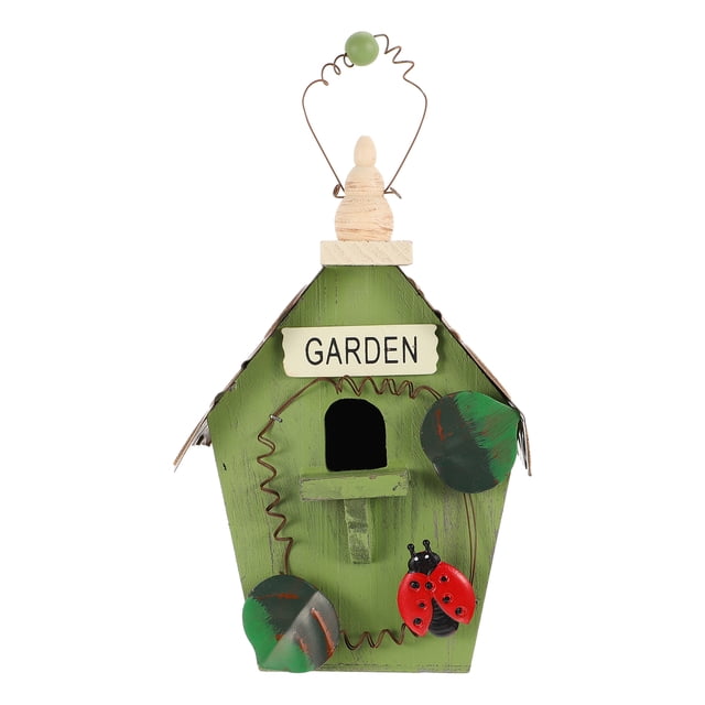 GOOHOCHY 1 nido colgante creativo para pájaros, casa para pájaros para balcón, decoración de jardín (verde)