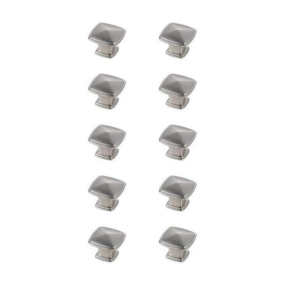 Elegant Decor KB2023-NK-10PK 1.2 Po. Marcel Multipack Bouton Carré, Nickel Brossé - Lot de 10